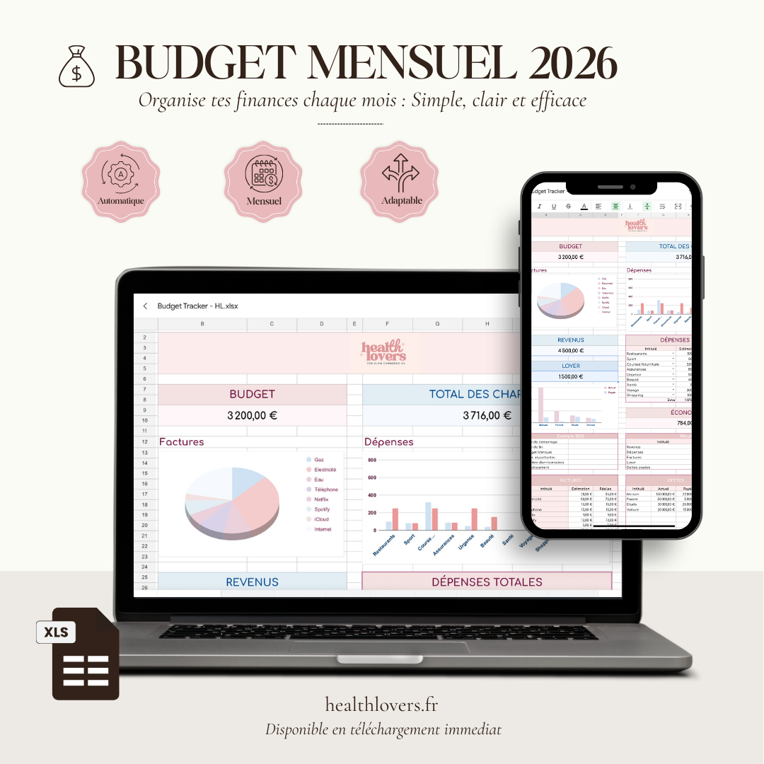 Budget Mensuel 2026 (Excel Sheets)