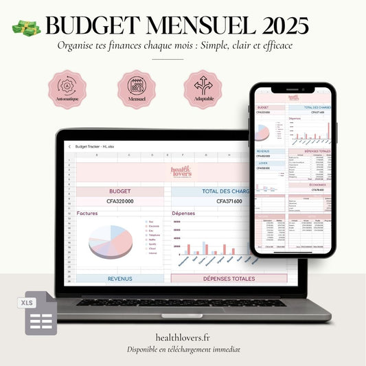 Budget Mensuel  2025 – Excel Sheets